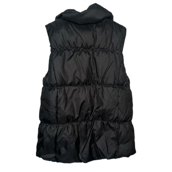 Gap Black Quilted Mock Neck Full Zip & Snaps Closure Down Puffer Vest Size S - Picture 2 of 5